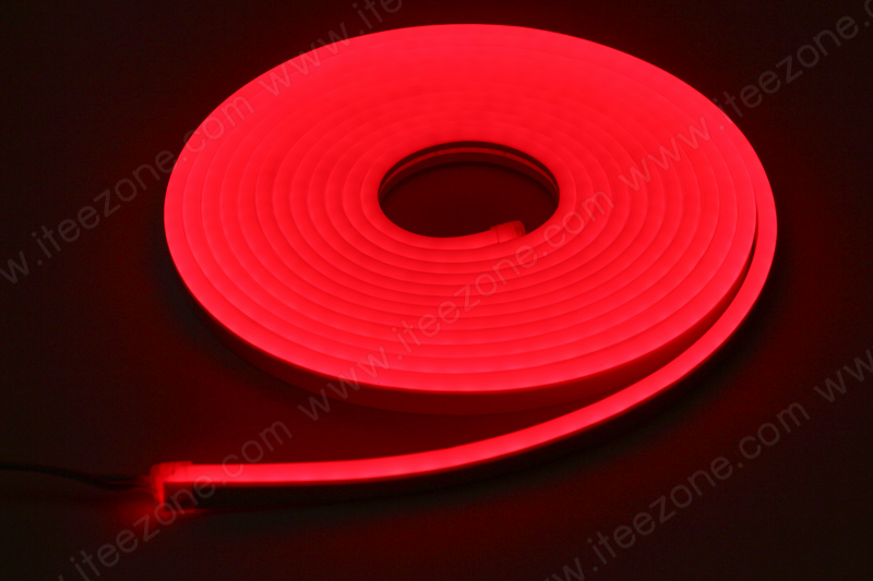 ไฟเส้น Neon Flex 12V Silicone สี Red แดง (กันน้ำ)