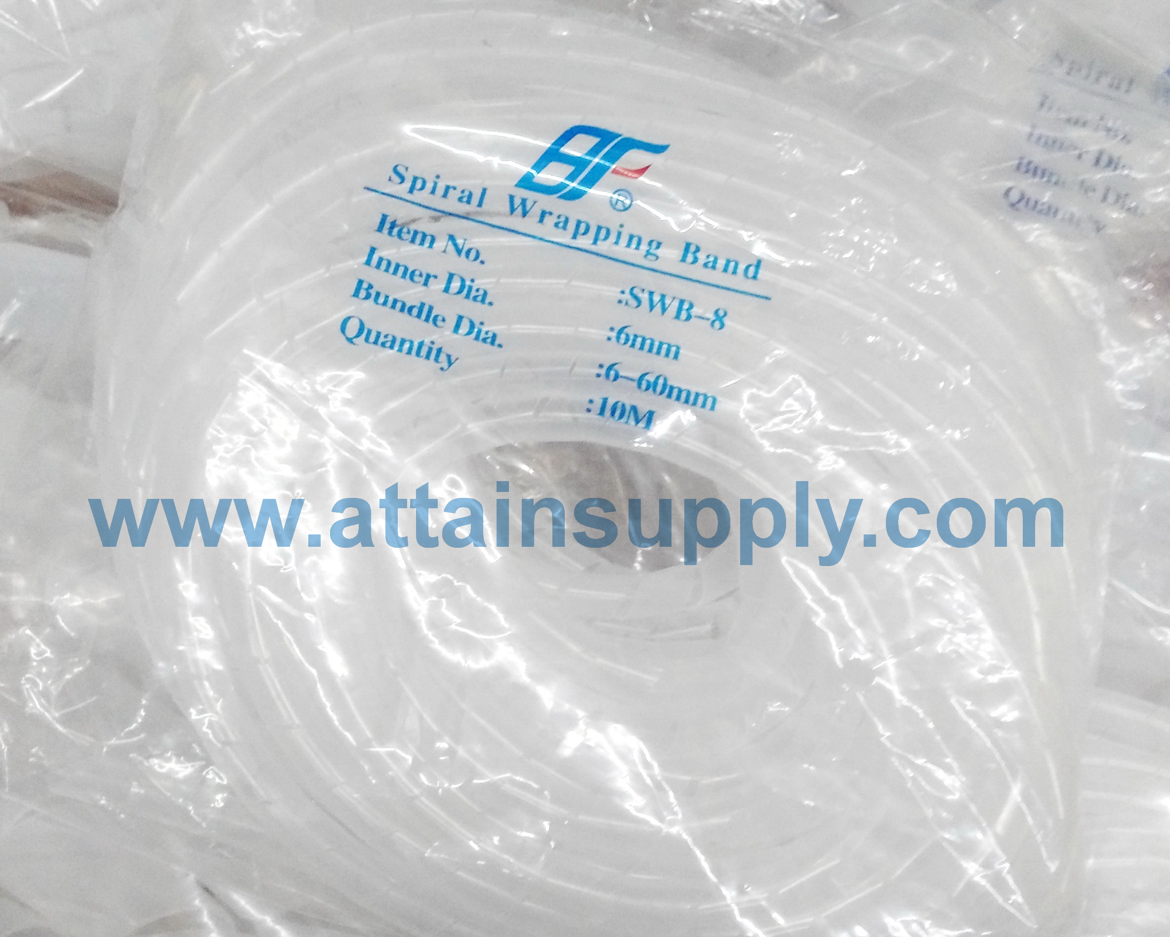 ใส้ไก่พันสายไฟ SWB8-6MM./10M สีขาว