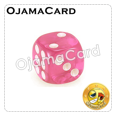 13MM 6 Sided Dice Block — Transparent : Rose Red「1 Dice」
