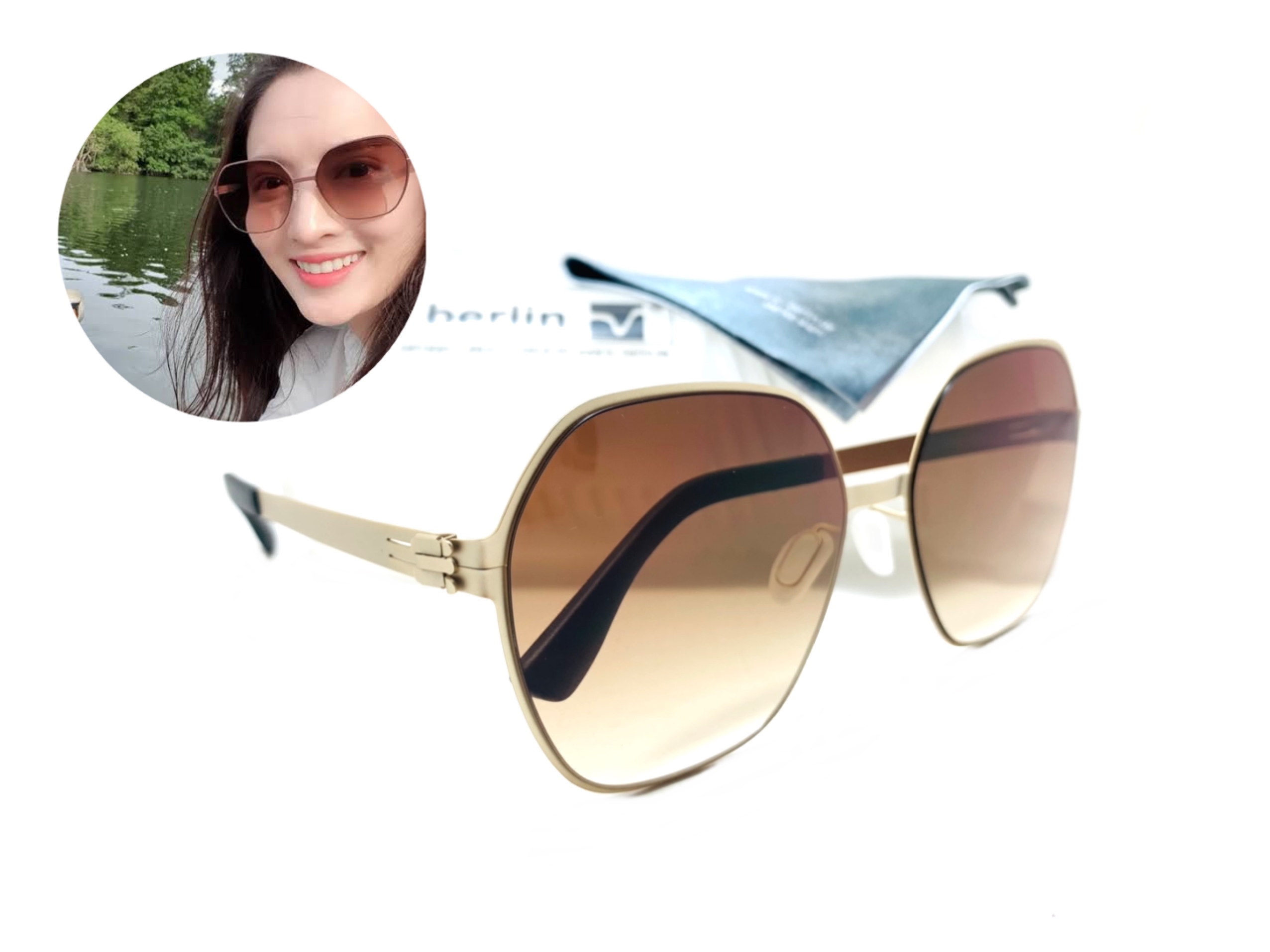 แว่นกันแดด ic berlin Jacy C. matt gold 58-17 <ชาเฟด>