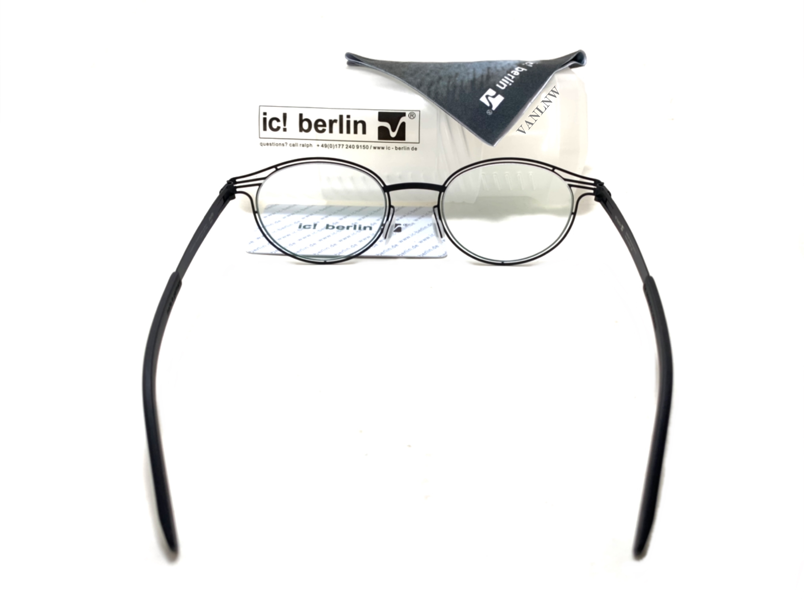 แว่นสายตา ic berlin purity black ขนาด 49-23 mm. <ดำ>