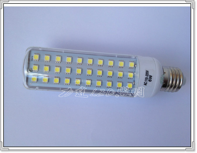 หลอดไฟ LED 6W 12/24V ( E 27 ) สีขาว