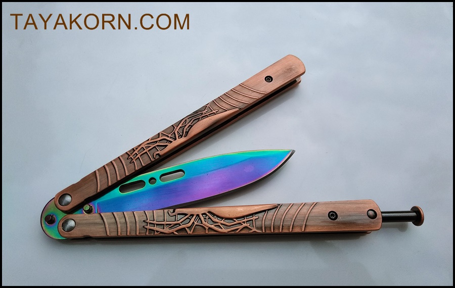 มีดบาลีซอง คอปเปอร์สไปเดอร์ Copper Spider Balisong TKBS-BT5
