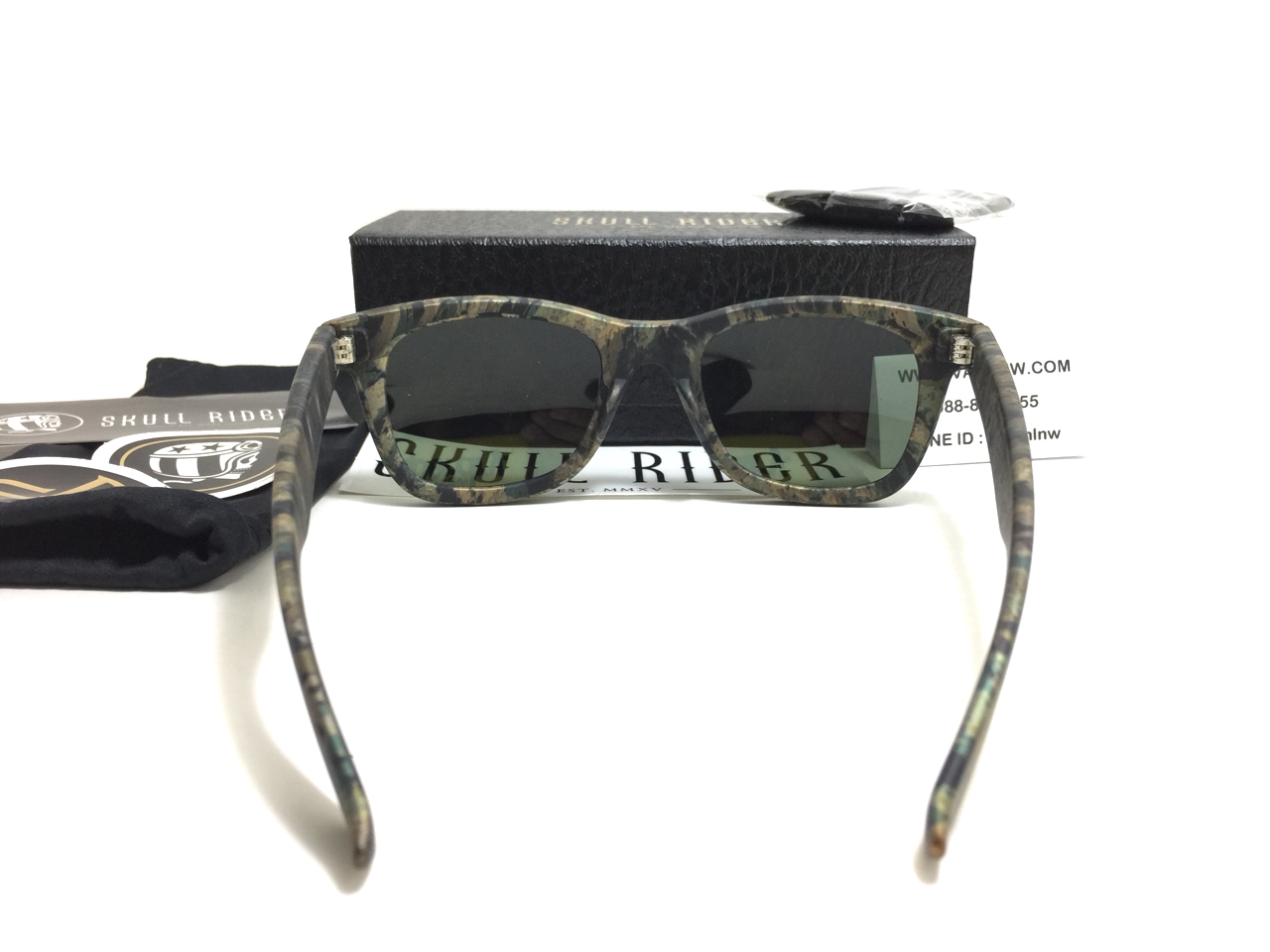 แว่นกันแดด SKULL RIDER รุ่น Rubber Jade Green Shadow <Skull-41>