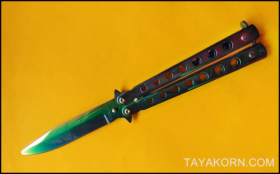 มีดซ้อมควง บาลิซองเรนโบว์3 Balisong Rainbow3 Trainer TKBS-RB03TR