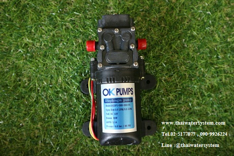ปั๊มน้ำ DC12V OK-01 6 บาร์ + อะแดปเตอร์ 12V 3.2A YU1203 + แจ็ค DC เมีย