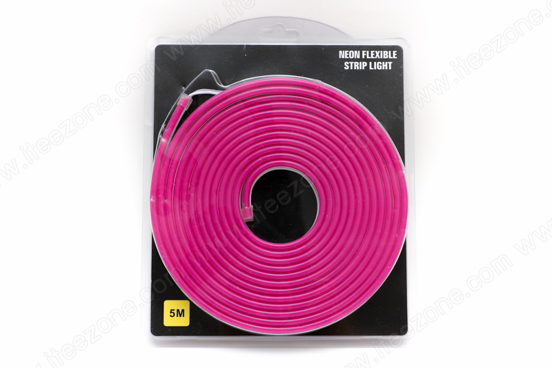 ไฟเส้น Neon Flex 12V Silicone สี Pink ชมพู (กันน้ำ)