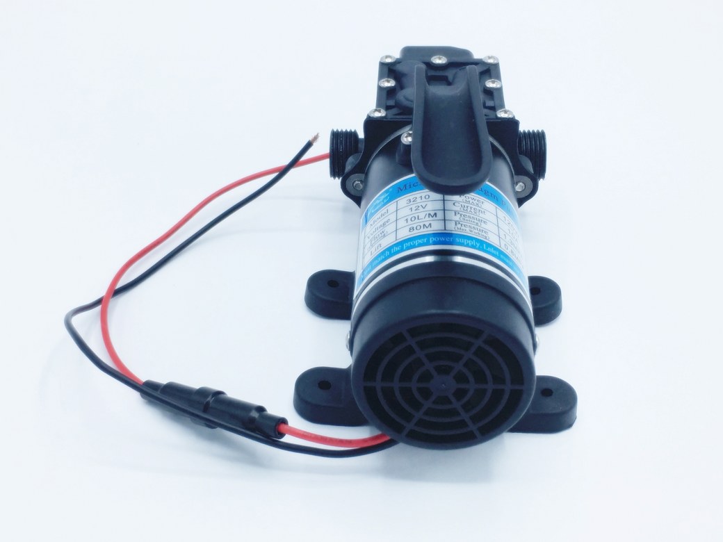 SKU-850 เครื่องพ่นหมอก ปั๊มน้ำ DC24V GREEN-09 แรงดัน 13 บาร์ แบบเกลียวนอก 1/2" มีสวิตช์แรงดันอัตโนมัติ