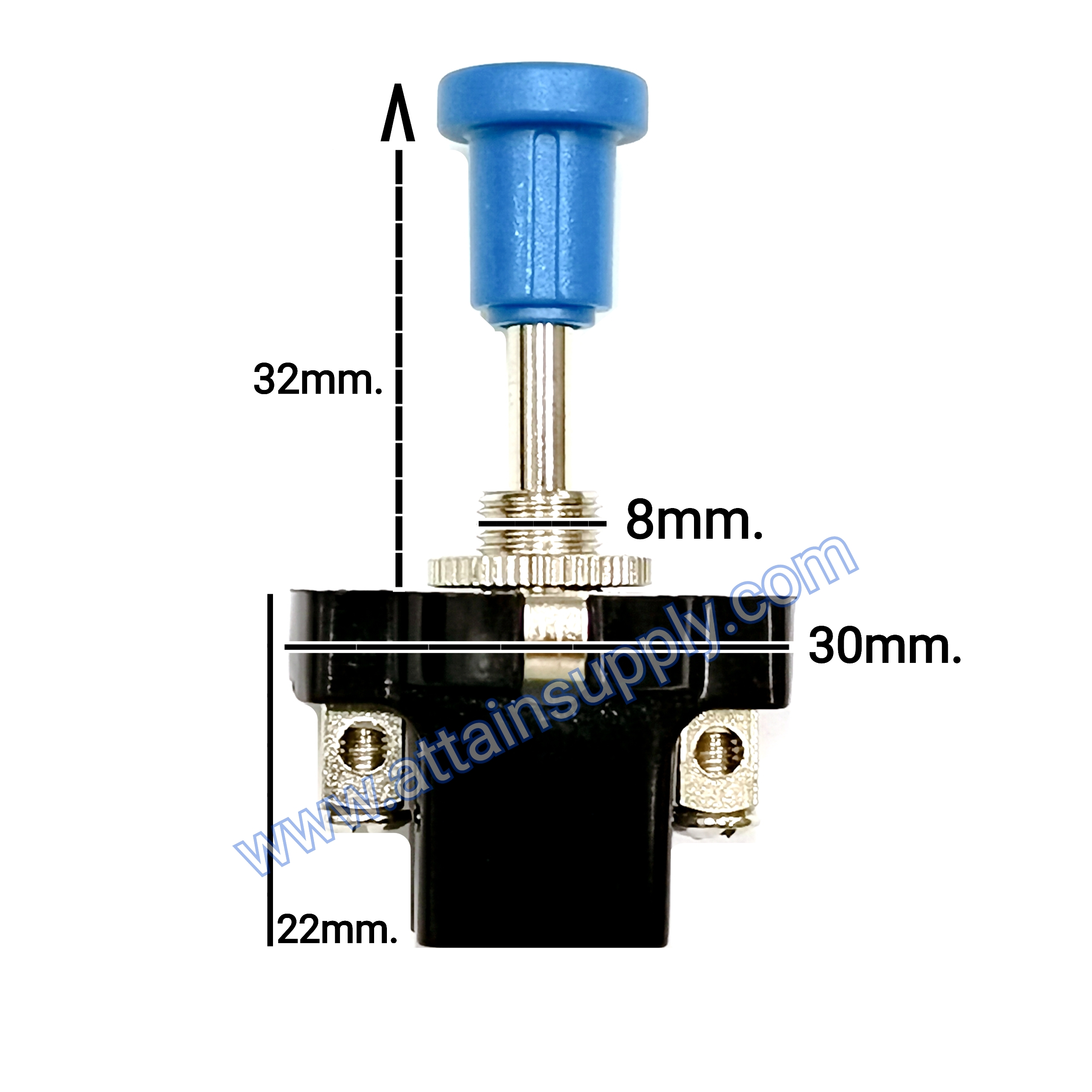 สวิทช์ดึง แกนเหล็ก-สีน้ำเงิน