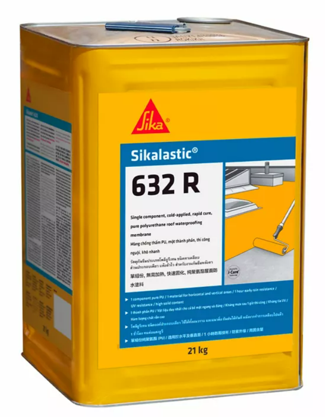 Sikalastic®-632 R วัสดุกันซึมหลังคา ประเภทโพลียูรีเทน ชนิดทาเคลือบ ส่วนประกอบเดียว แห้งตัวไว SIKA