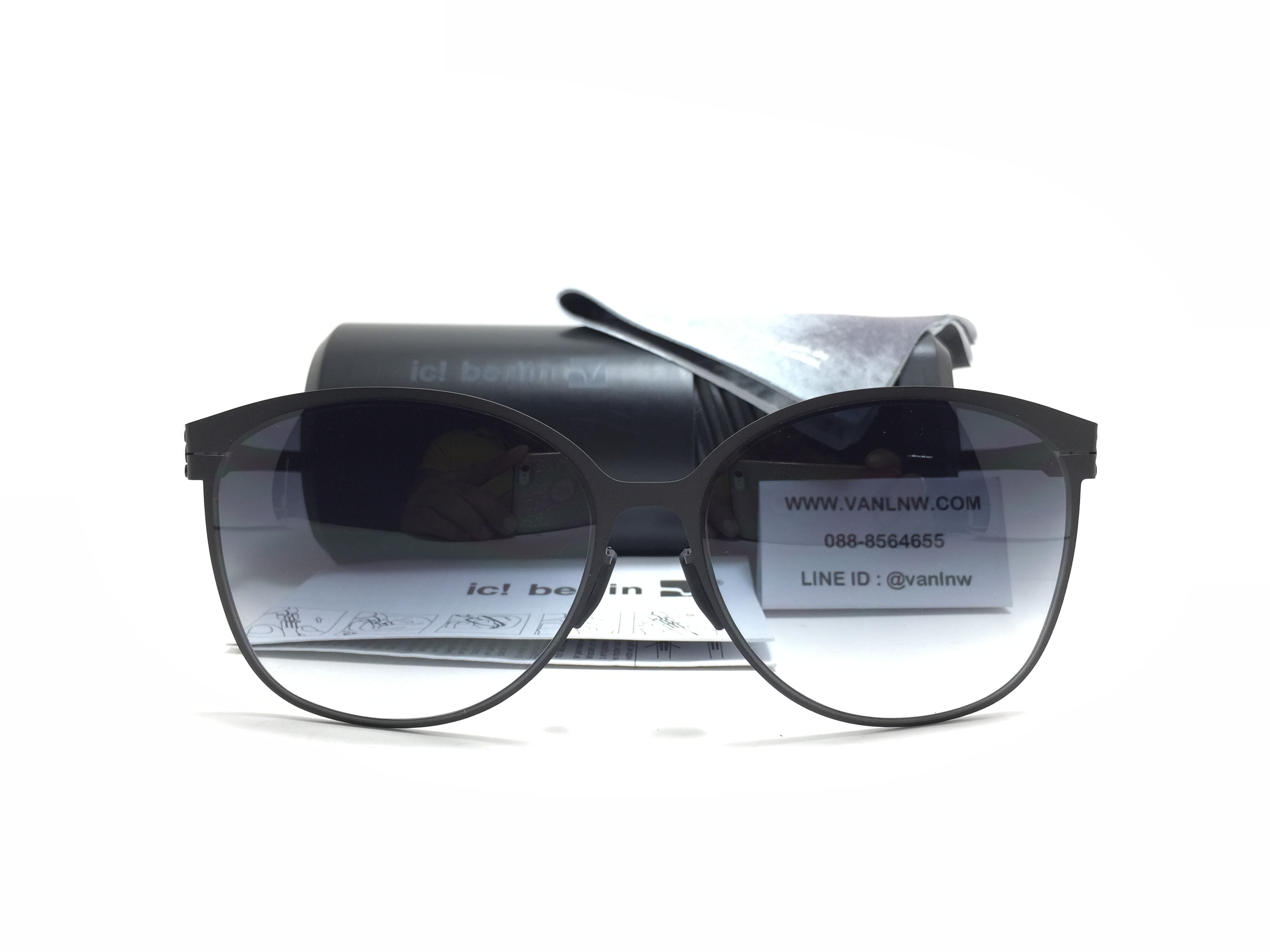 แว่นกันแดด ic berlin model craauante black 61-18 <ดำ>