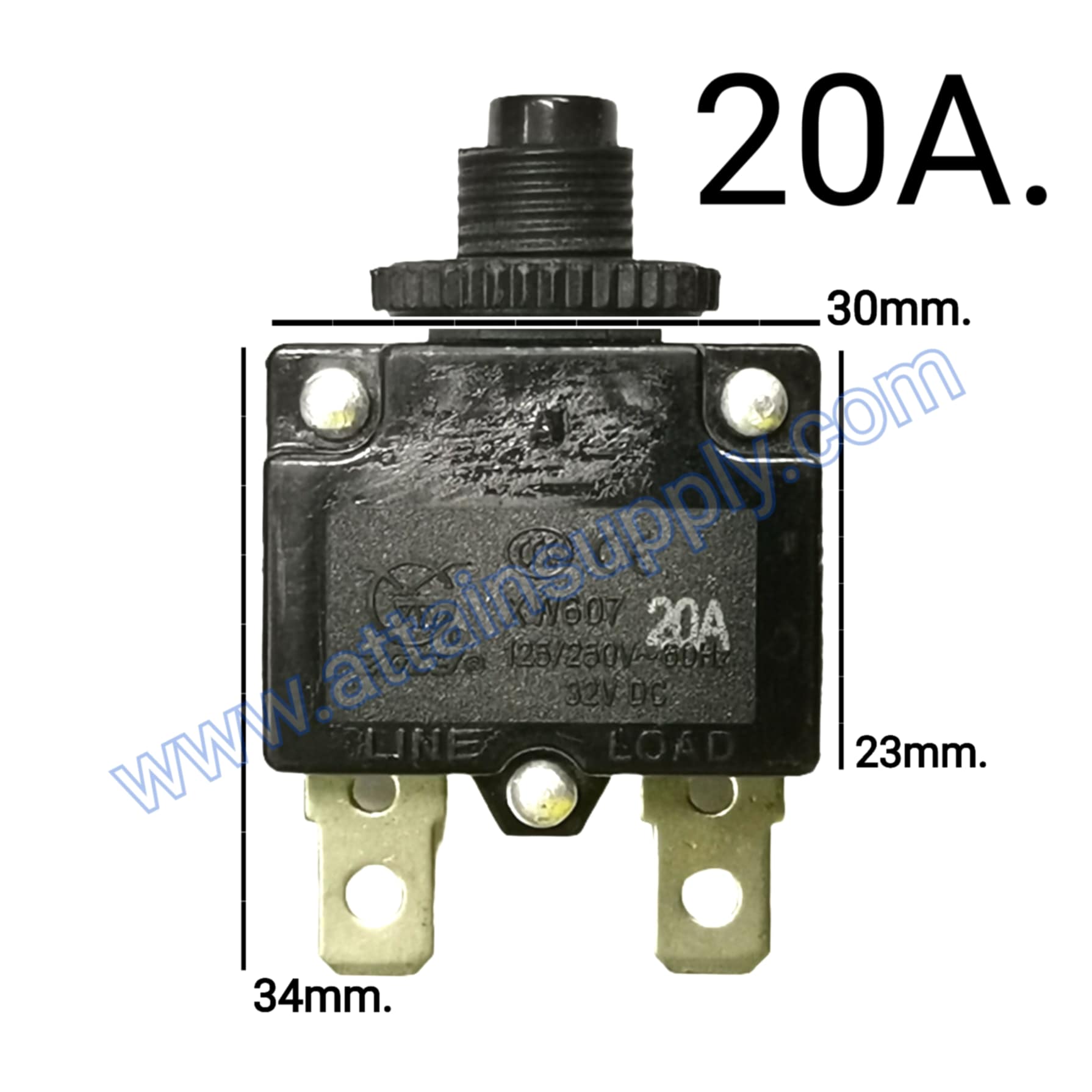 โอเวอร์โหลดสวิทช์ 20A.