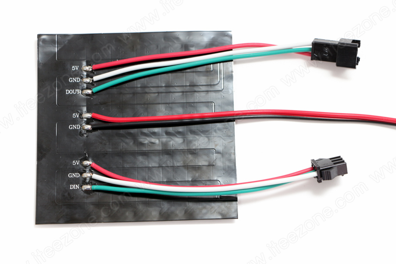 แผง RGB 5050 ไม่กันน้ำ วิ่งอิสระ IC WS2812B 5V 8x8 สามารถควบคุมอิสระทุกดวง