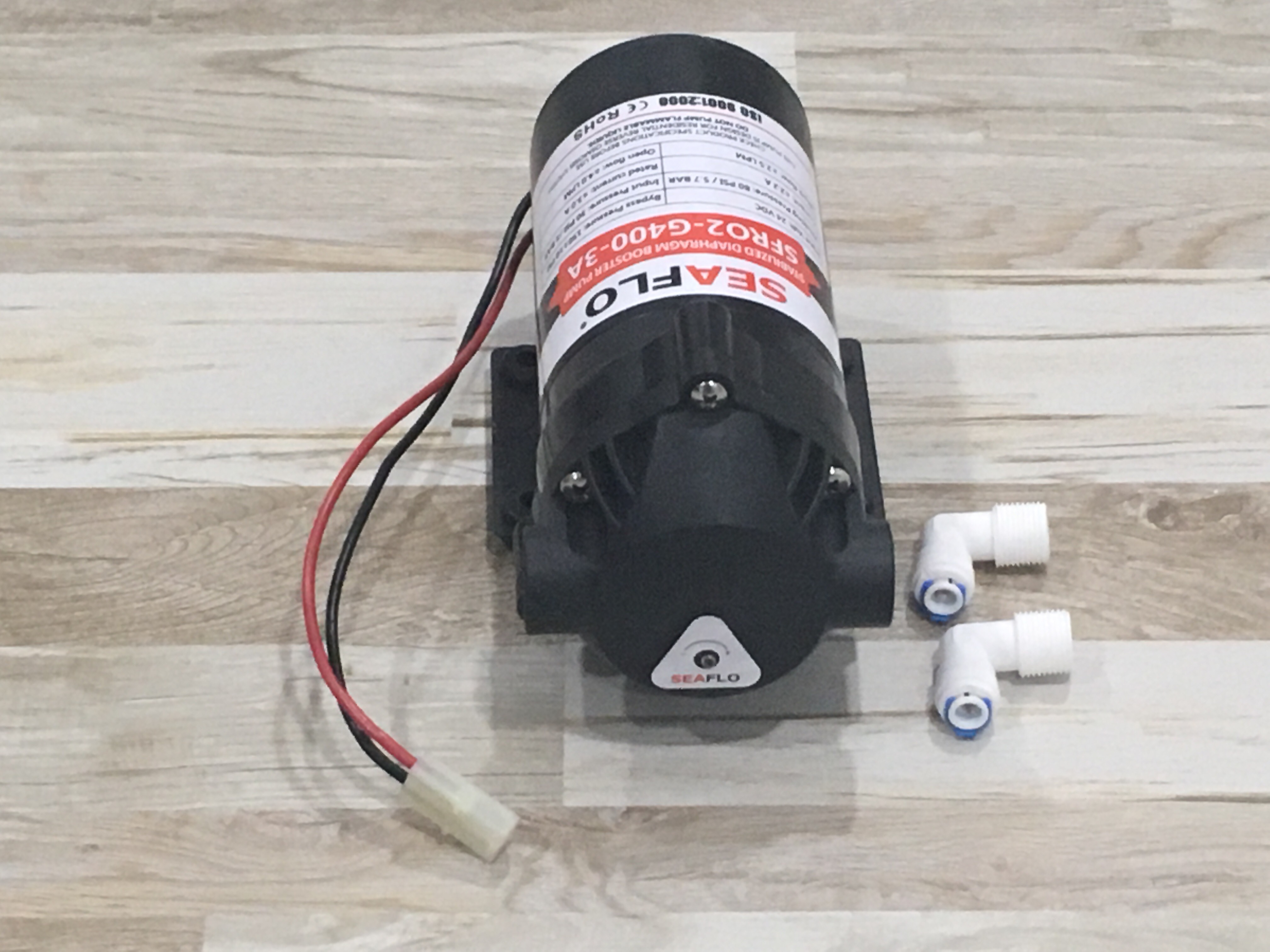ปั๊มน้ำ ปั๊มอัดเมมเบรน เครื่องกรองน้ำ เครื่องพ่นหมอก SEAFLO RO Pump DC24V 150PSI 400G ( 10 บาร์ )