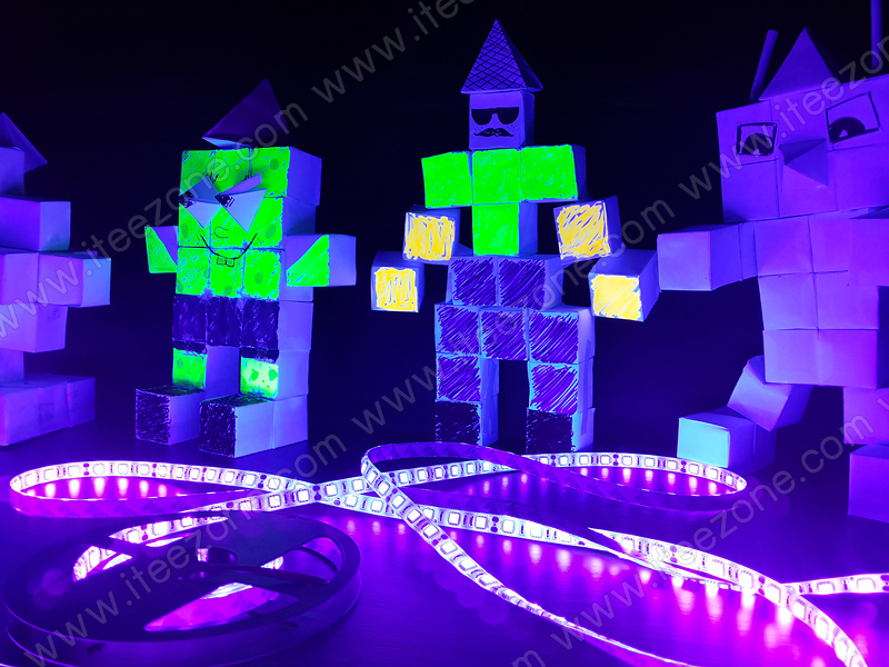 LED Strip เส้น ม้วน 5 เมตร Black light UV (กันน้ำ IP65)