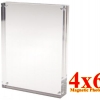 กรอบรูปอะครีลิคตั้งโต๊ะ แบบแม่เหล็กประกบ ขนาด 4x6 นิ้ว 4x6นิ้ว(10x15ซม.) ใส (Clear) ชิ้น