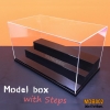 30x17x16cm กล่องโชว์ พร้อมบันได 3 ขั้น แนวนอน อะครีลิค2mm [**สินค้าพร้อมส่ง สั่งได้เลย] กล่องใส ฐานบันไดดำ 2mm ชิ้น