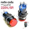 สวิทช์ กดติด-กดดับ/กลมมีไฟ220V/5ขา*สีแดง