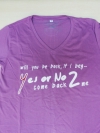 เสื้อยืด Yes Or No 2 ม่วง ไซส์ S