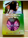 พวงกุญแจรูปผีเสื้อ Yes Or No 2 สีม่วง