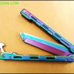 มีดซ้อมควง เรนโบว์มาซามุ Rainbow Masamu Balisong Trainer Knife TKBS-RM8989TR