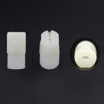 หัวฉีดแบบพัดพลาสติก PP สีใส เกลียวนอก 2 หุน 65 องศา วัสดุ UPE