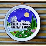 จานเซรามิกสะสม แบบE1 Creazioni Luciano made in Italy