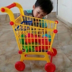 รถเข็นซุปเปอร์ของเล่นเด็ก รถเข็นซุปเปอร์จำลองของเด็ก