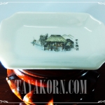 ถาดรองถ้วยชา Tea hut cup tray ลายศาลาชา