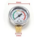 เกจวัดแรงดันน้ำมัน 10MPA สำหรับปั๊มแรงดันสูง รุ่น 21/22/26