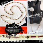 สร้อยคอ งานอินเดีย สไตล์แอนทีค สวมใส่ง่ายสามารถถอดหรือสวมคอได้เลยไม่ต้องปลดตะขอค่ะ แดง,ทอง (Red,Gold)