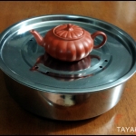 ถาดสแตนเลสรองน้ำชา ขนาด 19 ซม. Stainless Tea Tray O1