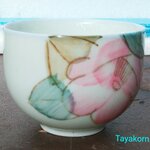 ถ้วยชาญี่ปุ่น ลายดอกไม้