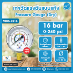 03-Z-011 เกจวัดแรงดันแบบแห้ง 16 บาร์ 0–240 psi