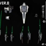 1/100 R4 Exia Accessory Pack Part Ver. B (Grey color) [Susan Model]