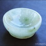 จานยานัตถ์พกพา (จานหยกใบเล็ก) personal snuff tobacco jade dish TKTJ-JS1A