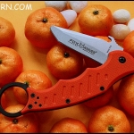 มีดซ้อมควง คารัมบิตแทนเจอรีนฟ็อก Tangerine Fox Karambit TRAINER KNIFE TKKB-TG1TR