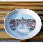 จานรองแก้วน้ำวินเทจ Vintage glass plate Tyle A made in Italy