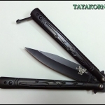 มีดควงชาร์โคลแบมบู Charcoal Bamboo Balisong Knife