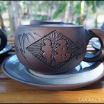 ถ้วยชามงคลพร้อมจานรอง 福 ดินเผาอี๋ชิง จื่อหนี 紫泥 TKTC-P5