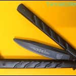 มีดซ้อมควง แบล็คโรโบคอป ฺBLACK ROBOCOP Balisong Trainer TKBS-088TR