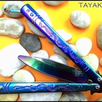 มีดซ้อมควง บาลีซองเรนโบว์ดราก้อน Rainbow Dragon Balisong Trainer TKBS-DG7TR
