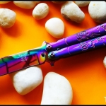 มีดซ้อมควง เรนโบว์ฟิชบาลิซอง Rainbow Fish Balisong Trainer Knife TKBS-RF8TR