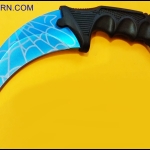 มีดซ้อมควง คารัมบิตบลูสไปเดอร์ Blue Spyder Karambit Trainer Knife TKKB-BS9TR
