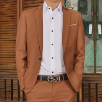 ชุดสูท สีน้ำตาลเข้ม พร้อมส่ง 4XL