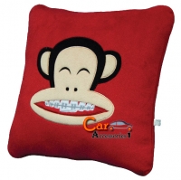 หมอนอิงพอลล์แฟรงค์ทรงเหลี่ยมสีแดง Paul Frank