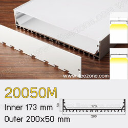 20050M รางแขวน รางติดลอย (สั่งล่วงหน้า 15-20 วัน) ราคาต่อ 1 เส้น ยาว 1 เมตร รางอลูมิเนียม (Aluminium Profile) รางไฟ Aluminium Profile รางอลูมิเนียม ใช้กับไฟเส้น LED รางไฟเส้น rail led track โพรไฟล์