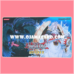 Yu-Gi-Oh! TCG Sneak Peek Playmat / Duel Field - Adreus, Keeper of Armageddon & Tiras, Keeper of Genesis (WCQ 2011) 95%