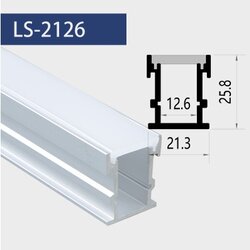 2126 (ไม่มีสต๊อก สั่งล่วงหน้า 10-15 วัน) ราคาต่อ 1 เส้น ยาว 1 เมตร รางฝังพื้น รางอลูมิเนียม (Aluminium Profile) รางไฟ Aluminium Profile รางอลูมิเนียม ใช้กับไฟเส้น LED รางไฟเส้น rail led track โพรไฟล์