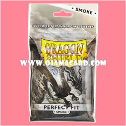 Dragon Shield Perfect Fit Toploader Standard Size Inner Card Sleeves — Smoke「100ct.」